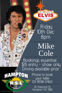 Mike Cole as Elvis